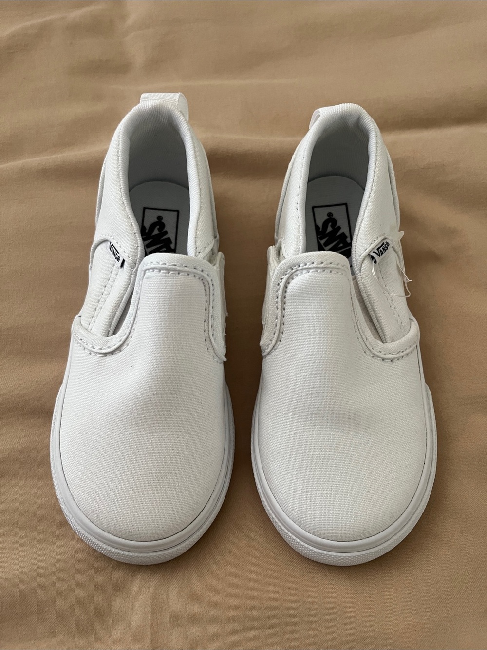 Vans Kids White Classic Slip-On Sneakers
